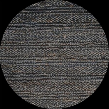 Flowers First 6 x 6 ft. Natural Fiber Rustic Round Hand Loomed Rug, Grey FL1890495